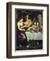 Taste, Hearing and Touch (Detail)-Jan Brueghel the Elder-Framed Art Print