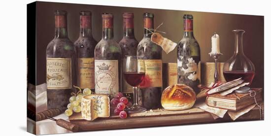 Tasting Clarets-Raymond Campbell-Stretched Canvas