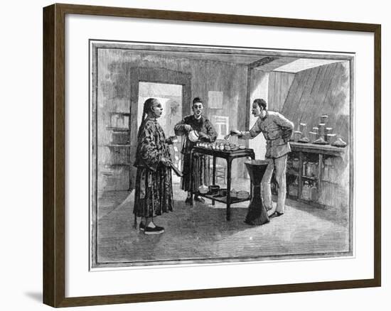 Tasting Tea in China, 1888-null-Framed Giclee Print