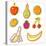 Tasty Fruits and Berries - Cartoon Set-smilewithjul-Stretched Canvas