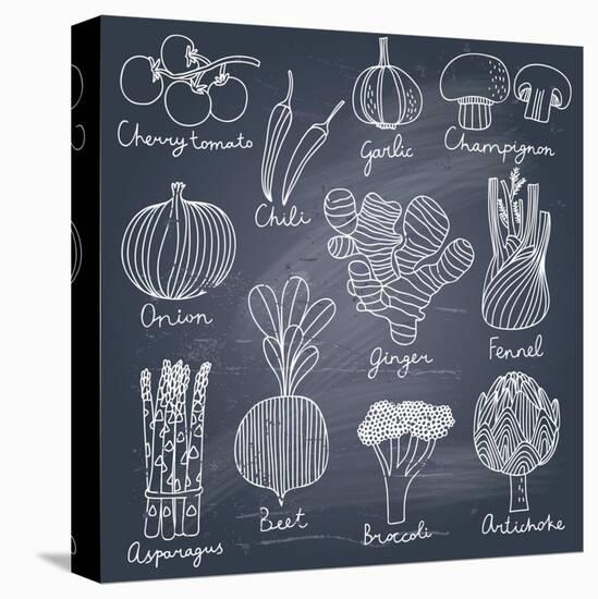 Tasty Vegetables-smilewithjul-Stretched Canvas