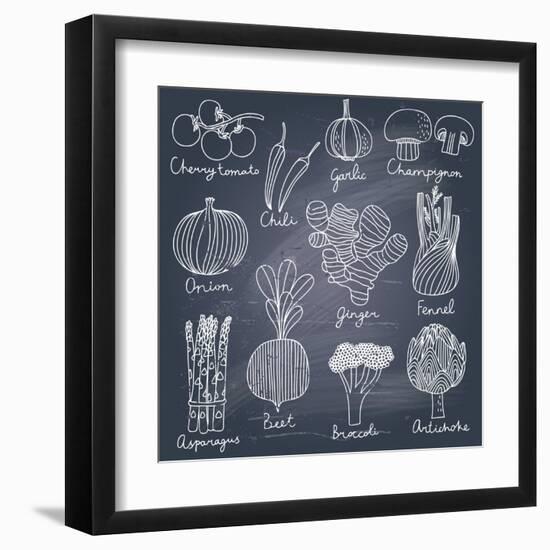 Tasty Vegetables-smilewithjul-Framed Art Print