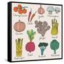 Tasty Vegetables-smilewithjul-Framed Stretched Canvas