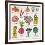 Tasty Vegetables-smilewithjul-Framed Art Print