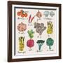 Tasty Vegetables-smilewithjul-Framed Art Print