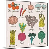 Tasty Vegetables-smilewithjul-Mounted Art Print