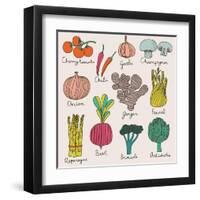 Tasty Vegetables-smilewithjul-Framed Art Print