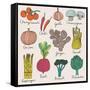 Tasty Vegetables-smilewithjul-Framed Stretched Canvas