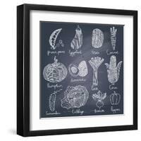 Tasty Vegetables-smilewithjul-Framed Art Print