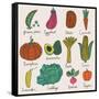 Tasty Vegetables-smilewithjul-Framed Stretched Canvas