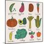 Tasty Vegetables-smilewithjul-Mounted Art Print