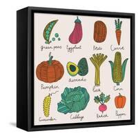 Tasty Vegetables-smilewithjul-Framed Stretched Canvas