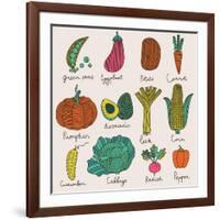 Tasty Vegetables-smilewithjul-Framed Art Print