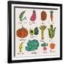 Tasty Vegetables-smilewithjul-Framed Art Print