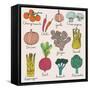 Tasty Vegetables-smilewithjul-Framed Stretched Canvas