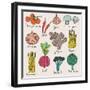 Tasty Vegetables-smilewithjul-Framed Art Print