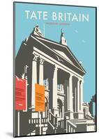 Tate Britain (Blue) - Dave Thompson Contemporary Travel Print-Dave Thompson-Mounted Art Print