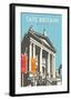 Tate Britain (Blue) - Dave Thompson Contemporary Travel Print-Dave Thompson-Framed Giclee Print