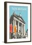 Tate Britain (Blue) - Dave Thompson Contemporary Travel Print-Dave Thompson-Framed Giclee Print