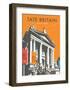 Tate Britain (Orange) - Dave Thompson Contemporary Travel Print-Dave Thompson-Framed Art Print