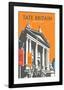 Tate Britain (Orange) - Dave Thompson Contemporary Travel Print-Dave Thompson-Framed Giclee Print