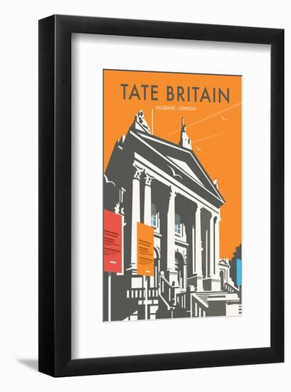 Tate Britain (Orange) - Dave Thompson Contemporary Travel Print-Dave Thompson-Framed Giclee Print