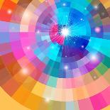 Bright Multicolored a Gradient with Luminaries-Tatiana Korchemkina-Art Print