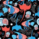 Seamless Pattern of Bright Fish-Tatiana Korchemkina-Art Print