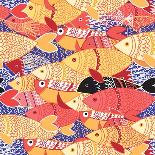 Pattern with Stingray and Fish-Tatiana Korchemkina-Art Print