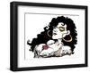 Tatiana Troyanos - colour caricature as 'Carmen' from the 1875 opera by Georges Bizet-Neale Osborne-Framed Giclee Print
