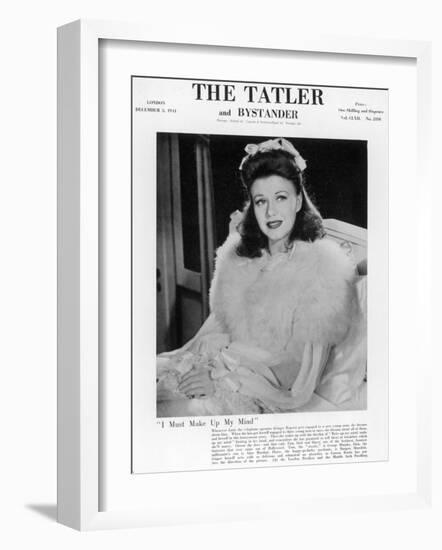 Tatler Front-Cover: Ginger Rogers-null-Framed Photographic Print