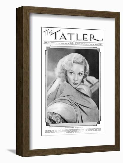 Tatler Front-Cover: Madeleine Carroll-null-Framed Photographic Print