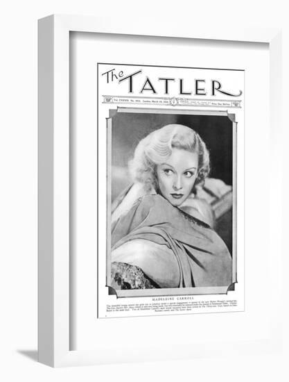 Tatler Front-Cover: Madeleine Carroll-null-Framed Photographic Print