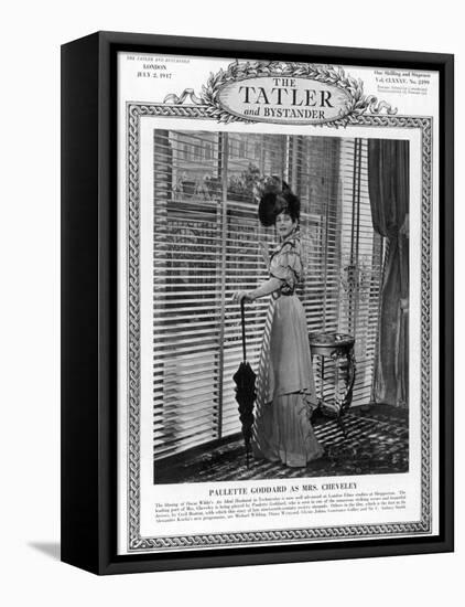 Tatler Front-Cover: Paulette Goddard-null-Framed Stretched Canvas