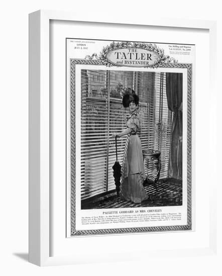 Tatler Front-Cover: Paulette Goddard-null-Framed Photographic Print