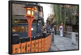 Tatsumi Bashi, the Bridge from Memoirs of a Geisha Novel, Gion District (Geisha Area), Kyoto, Japan-Stuart Black-Framed Photographic Print