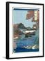 Tatsuta River, Yamato Province-Ando Hiroshige-Framed Giclee Print