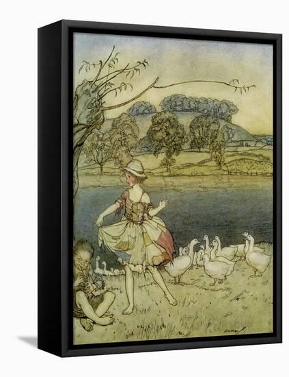 Tattercoats-Arthur Rackham-Framed Stretched Canvas