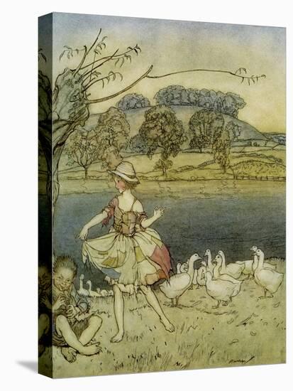 Tattercoats-Arthur Rackham-Stretched Canvas