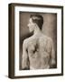 Tattoed British Sailor During the Great War of 1914-18 (Back View)-null-Framed Photographic Print