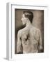 Tattoed British Sailor During the Great War of 1914-18 (Back View)-null-Framed Photographic Print