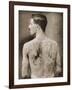 Tattoed British Sailor During the Great War of 1914-18 (Back View)-null-Framed Photographic Print