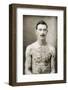 Tattoed British Sailor During the Great War of 1914-18 (Front View)-null-Framed Photographic Print