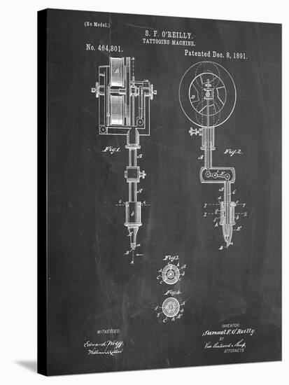 Tattoing Machine Patent 1891-null-Stretched Canvas