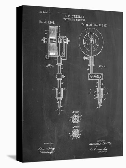 Tattoing Machine Patent 1891-null-Stretched Canvas