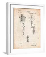 Tattoing Machine Patent 1891-Cole Borders-Framed Art Print