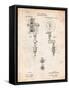 Tattoing Machine Patent 1891-Cole Borders-Framed Stretched Canvas