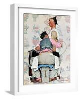 "Tattoo Artist", March 4,1944-Norman Rockwell-Framed Giclee Print