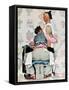"Tattoo Artist", March 4,1944-Norman Rockwell-Framed Stretched Canvas