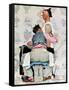"Tattoo Artist", March 4,1944-Norman Rockwell-Framed Stretched Canvas